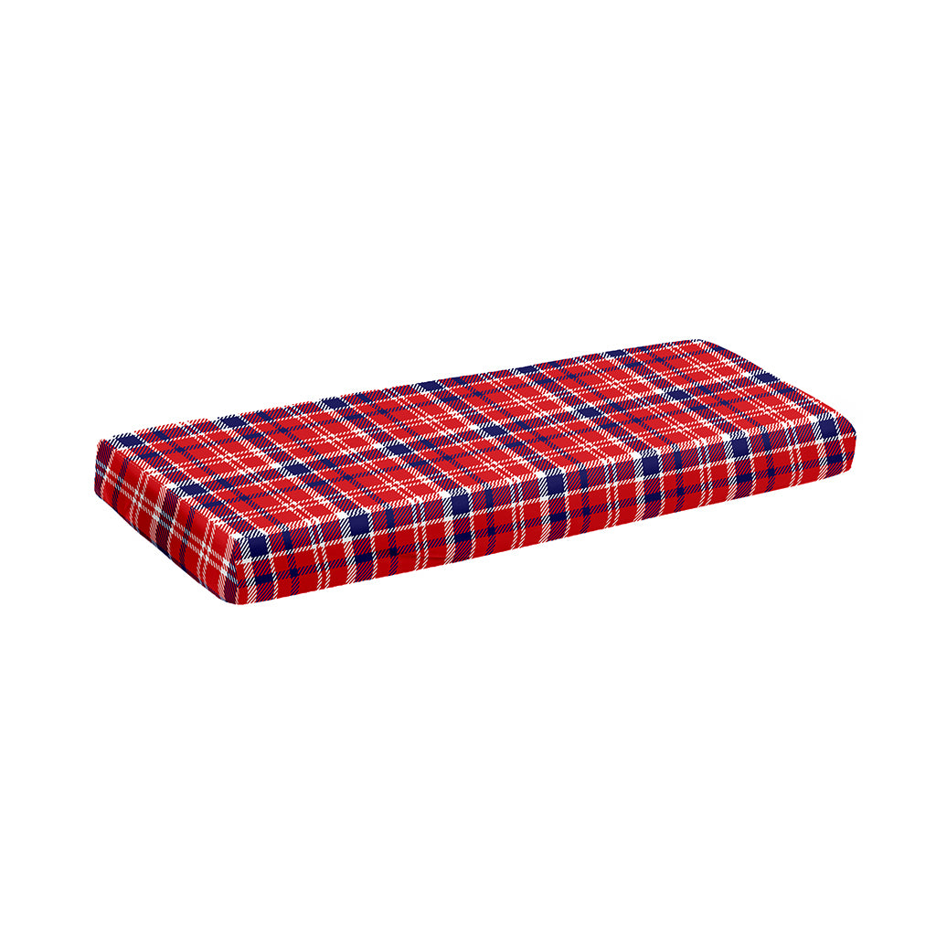 4th of July American Plaid Print Piano Keyboard Cover