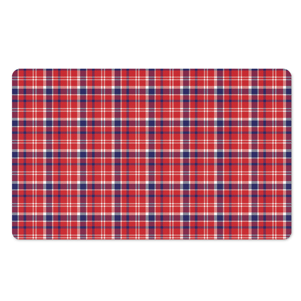 4th of July American Plaid Print Polyester Doormat