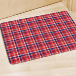 4th of July American Plaid Print Polyester Doormat