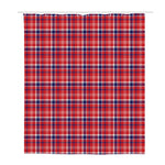 4th of July American Plaid Print Polyester Shower Curtain