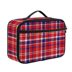 4th of July American Plaid Print Portable Lunch Bag