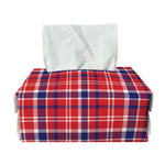 4th of July American Plaid Print Rectangle Tissue Box Cover