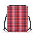 4th of July American Plaid Print Rectangular Crossbody Bag