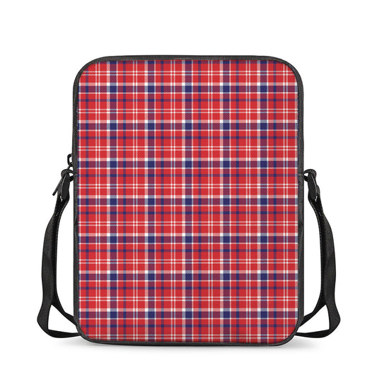 4th of July American Plaid Print Rectangular Crossbody Bag