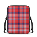 4th of July American Plaid Print Rectangular Crossbody Bag
