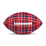 4th of July American Plaid Print Rugby Ball