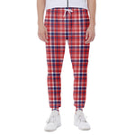 4th of July American Plaid Print Scuba Joggers