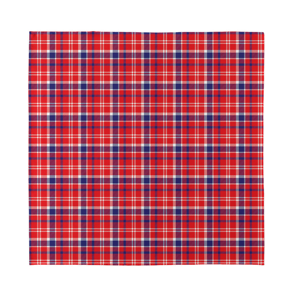4th of July American Plaid Print Silk Bandana