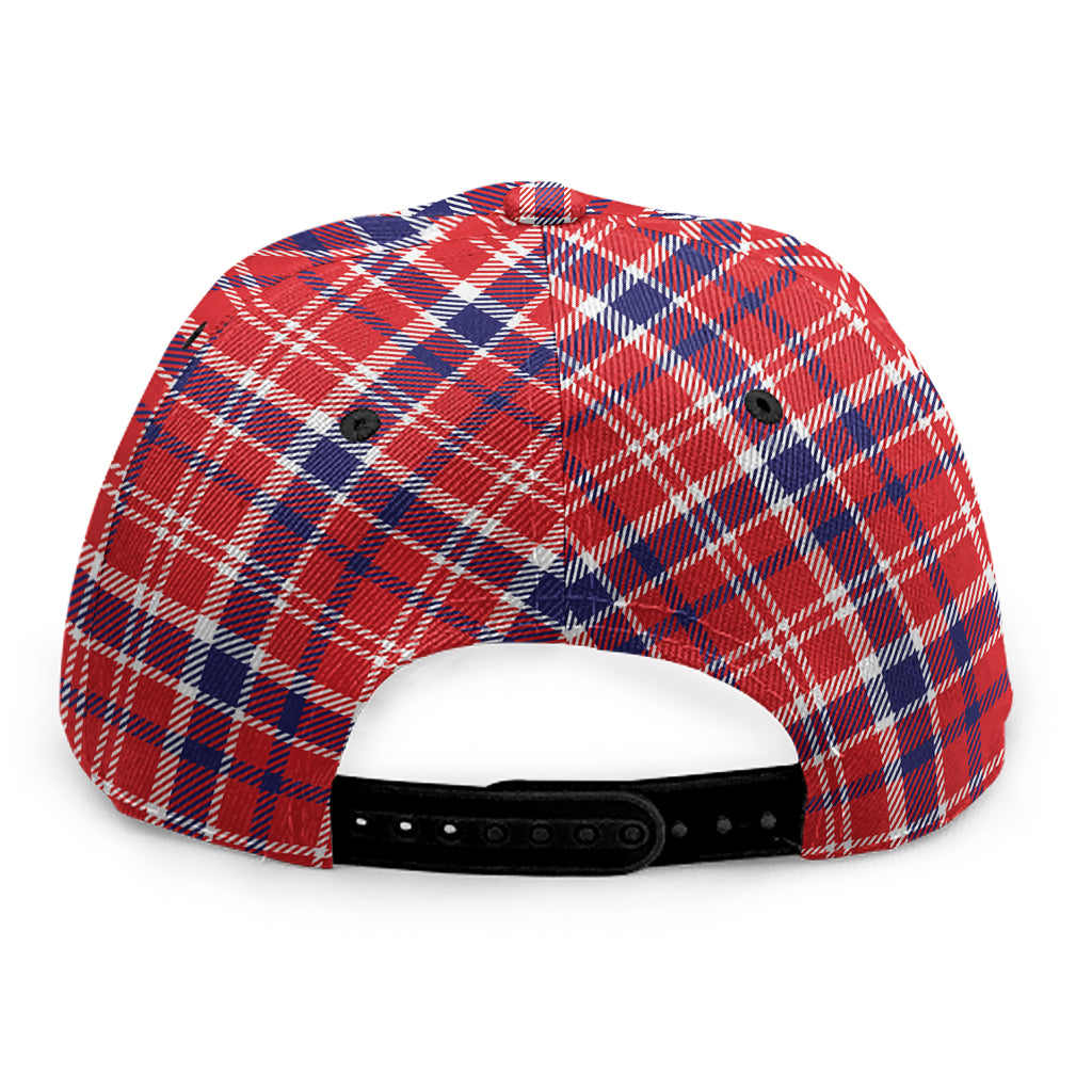 4th of July American Plaid Print Snapback Cap