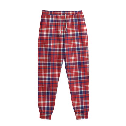 4th of July American Plaid Print Sweatpants