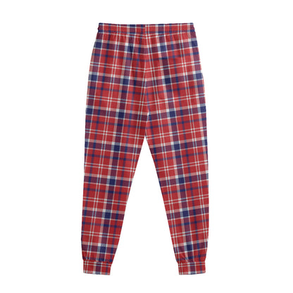 4th of July American Plaid Print Sweatpants