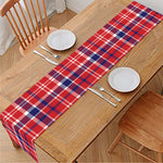 4th of July American Plaid Print Table Runner