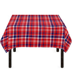 4th of July American Plaid Print Tablecloth