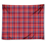 4th of July American Plaid Print Tapestry