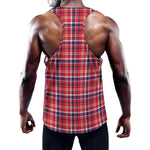 4th of July American Plaid Print Training Tank Top