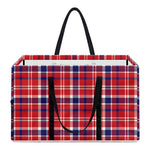 4th of July American Plaid Print Utility Tote Bag