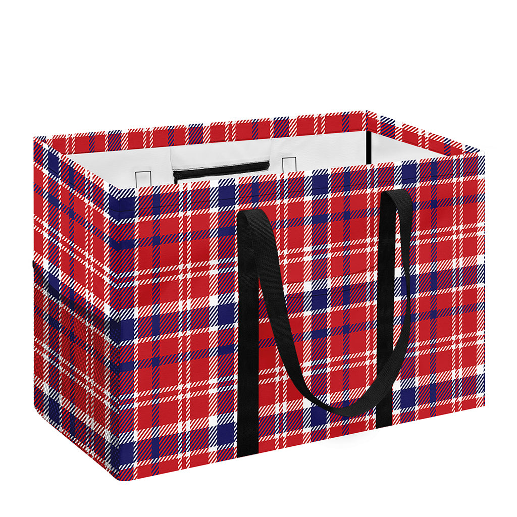 4th of July American Plaid Print Utility Tote Bag