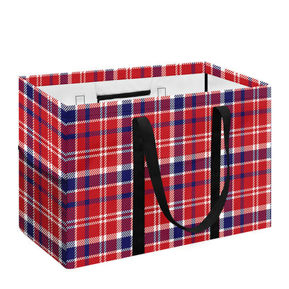 4th of July American Plaid Print Utility Tote Bag