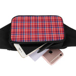 4th of July American Plaid Print Waist Bag