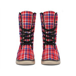 4th of July American Plaid Print Winter Boots