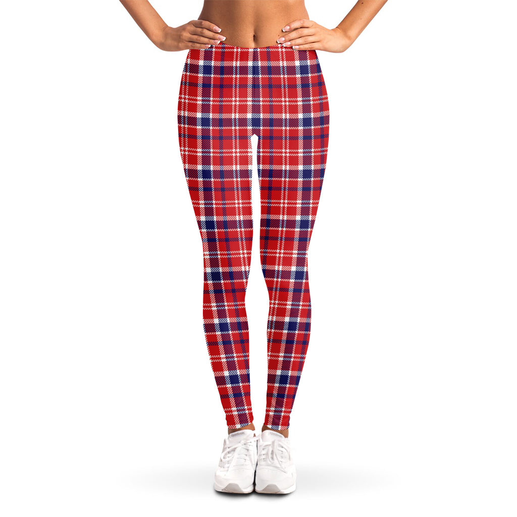 4th of July American Plaid Print Women's Leggings