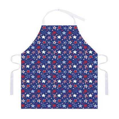 4th of July American Star Pattern Print Adjustable Apron