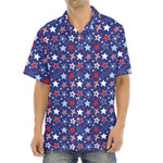 4th of July American Star Pattern Print Aloha Shirt