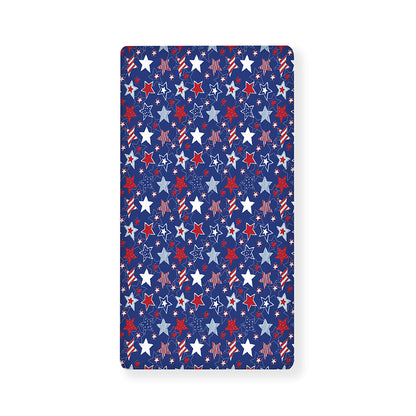 4th of July American Star Pattern Print Baby Crib Sheet