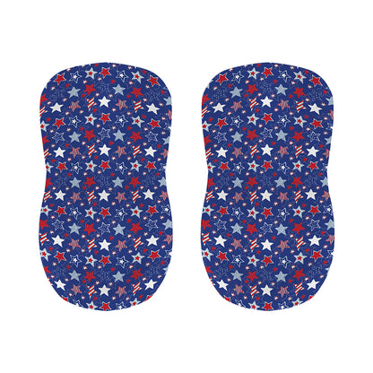 4th of July American Star Pattern Print Bar Stool Covers