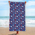 4th of July American Star Pattern Print Beach Towel