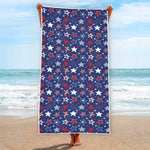 4th of July American Star Pattern Print Beach Towel