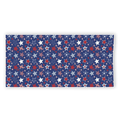 4th of July American Star Pattern Print Beach Towel