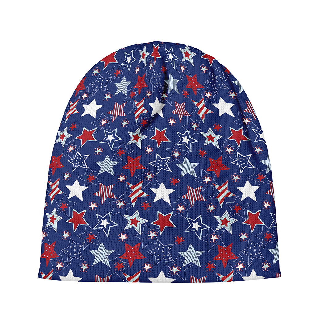 4th of July American Star Pattern Print Beanie
