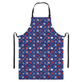 4th of July American Star Pattern Print Bib Apron With Pocket