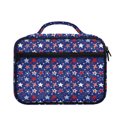 4th of July American Star Pattern Print Briefcase Bible Bag