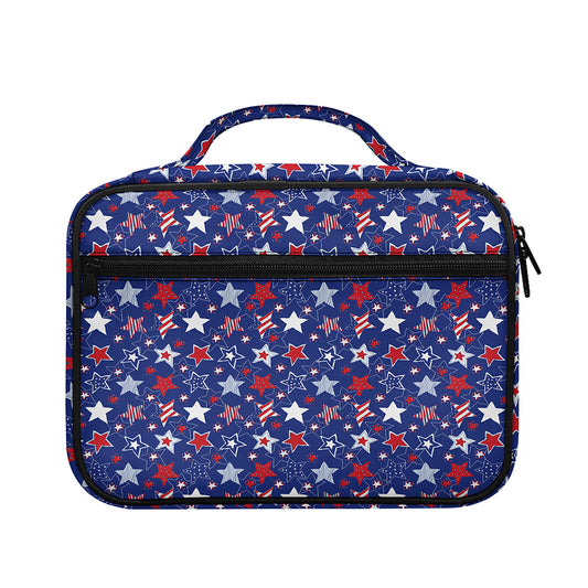 4th of July American Star Pattern Print Briefcase Bible Bag