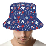4th of July American Star Pattern Print Bucket Hat
