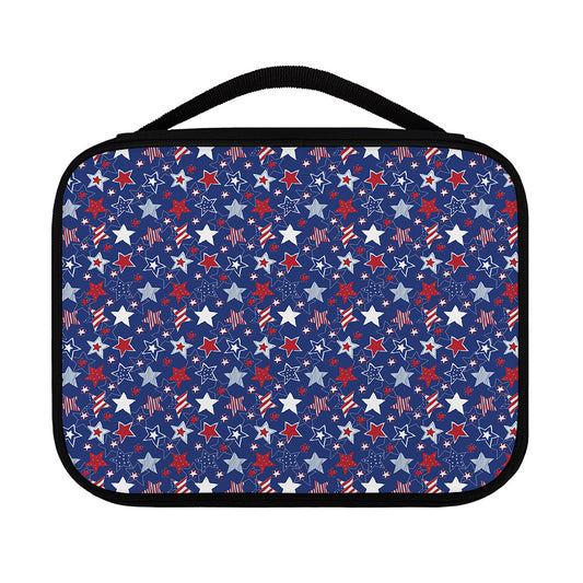 4th of July American Star Pattern Print Classic Bible Case
