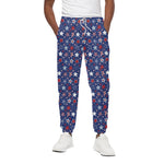 4th of July American Star Pattern Print Cotton Pants
