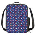 4th of July American Star Pattern Print Crossbody Lunch Bag