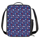 4th of July American Star Pattern Print Crossbody Lunch Bag