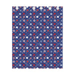 4th of July American Star Pattern Print Curtain