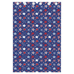 4th of July American Star Pattern Print Curtain