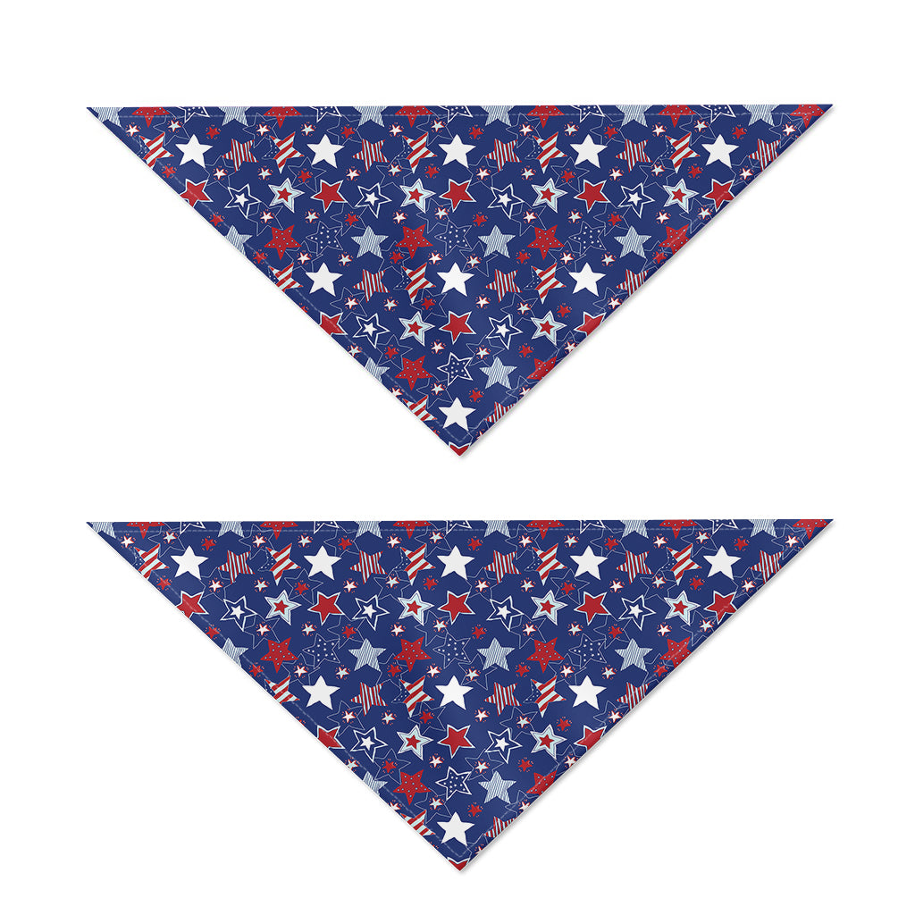 4th of July American Star Pattern Print Dog Bandana