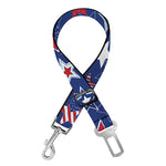 4th of July American Star Pattern Print Dog Seat Belt