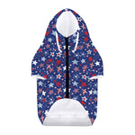4th of July American Star Pattern Print Dog Zip Up Hoodie