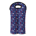4th of July American Star Pattern Print Double Neoprene Wine Tote