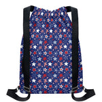 4th of July American Star Pattern Print Drawstring Backpack