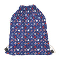 4th of July American Star Pattern Print Drawstring Bag