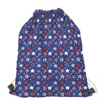 4th of July American Star Pattern Print Drawstring Bag